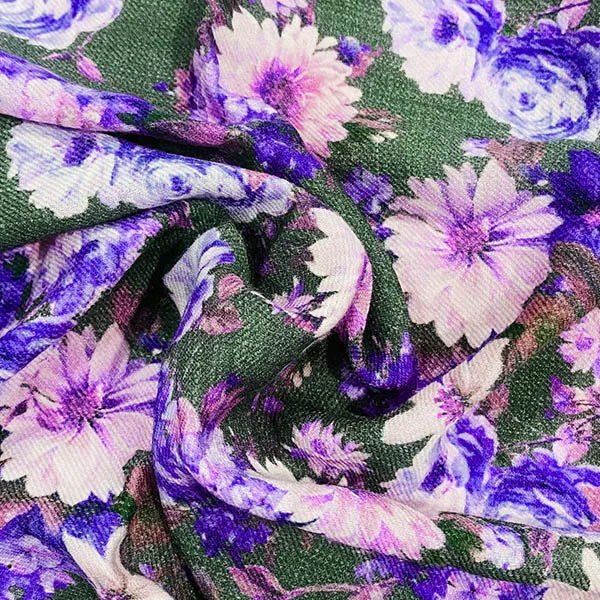 floral printed wool fabric for quilting