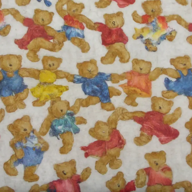 furry teddy bear cotton quilting fabric
