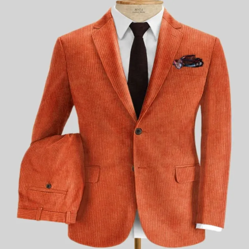 orange corduroy fabric for clothing