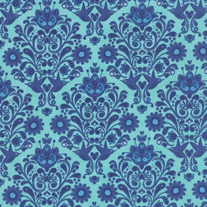 purple and turquoise quilt fabric