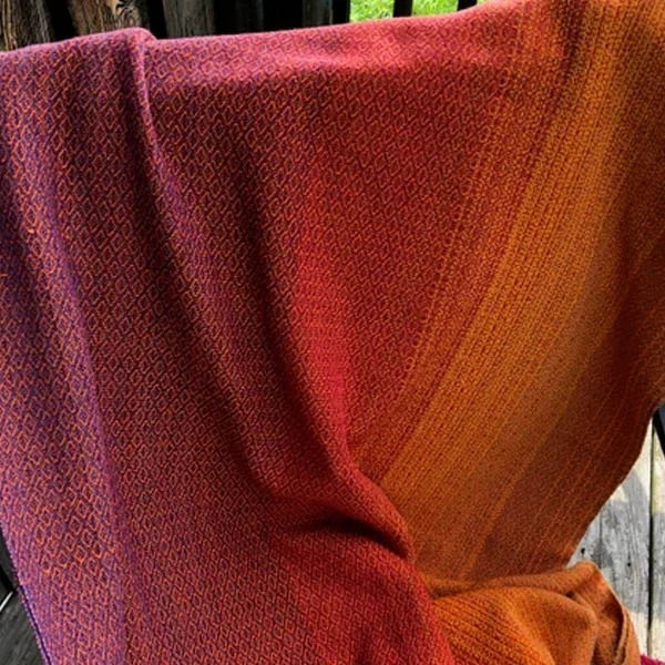 sunset orange wool fabric for quilting