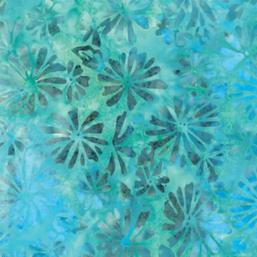 turquoise batik quilting fabric