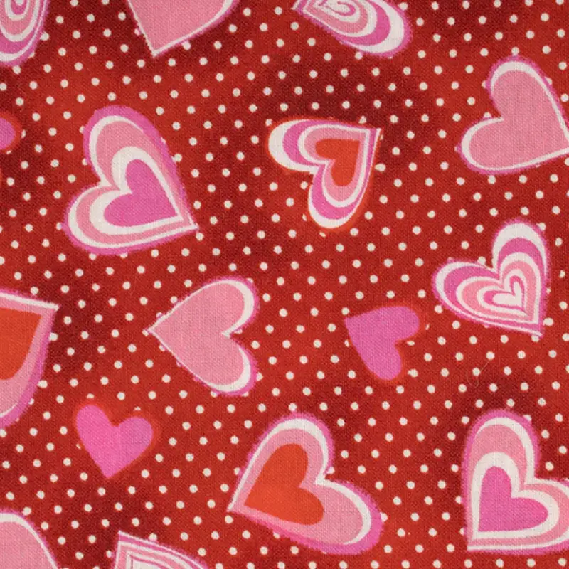 valentine quilting fabric printed