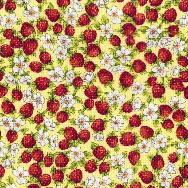 vintage strawberry quilt fabric
