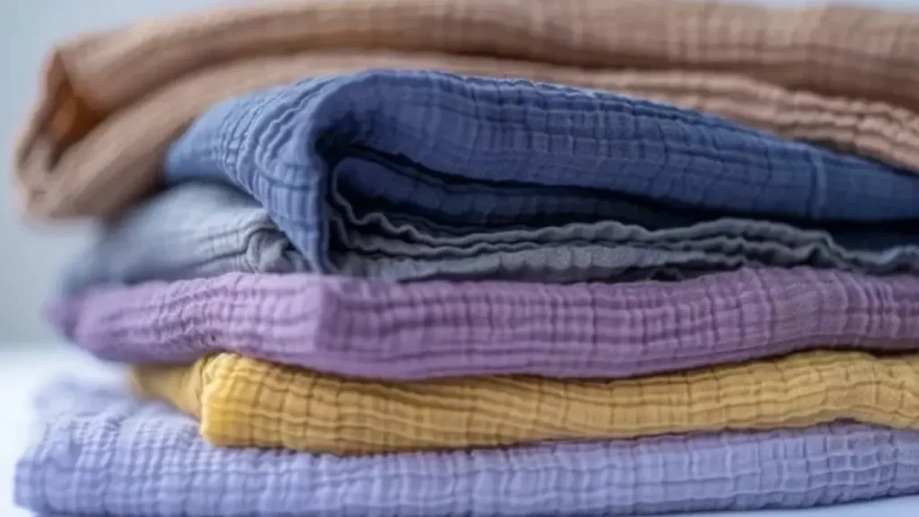what stitch to sew cotton gauze fabric