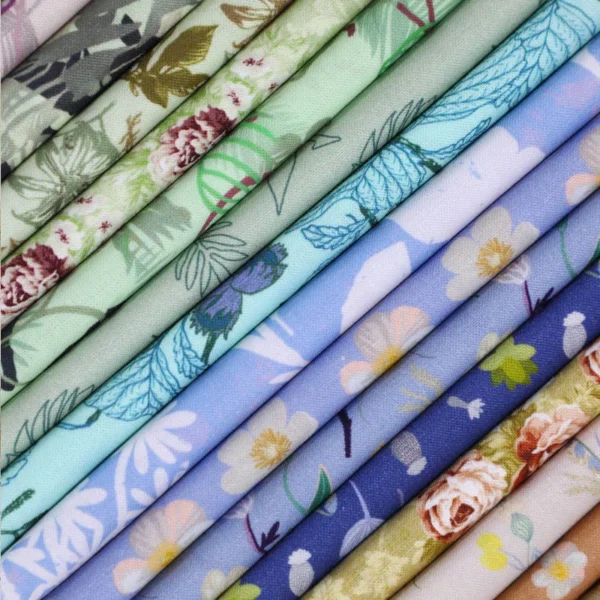 10 Meters Cotton Printed Green Quilt Fabric Bolt