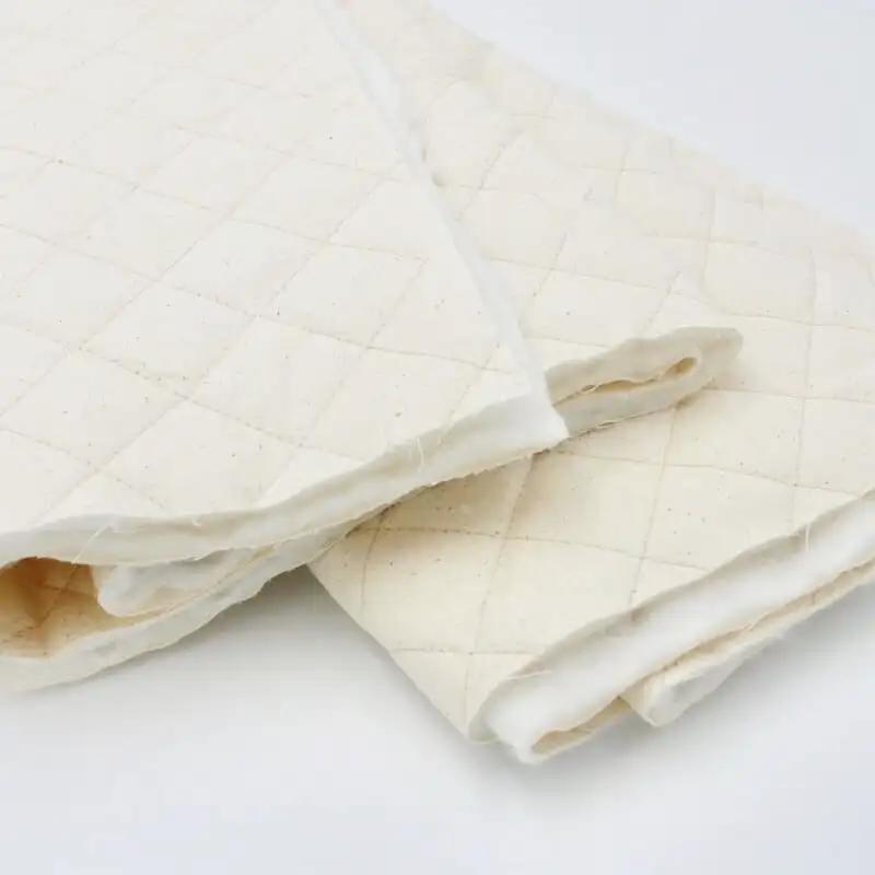 100 cotton pre quilted fabric white