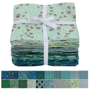 20 PCS Printed Green Fat Quarter Bundle