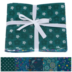 5 PCS Printed Green Fat Quarter Bundle