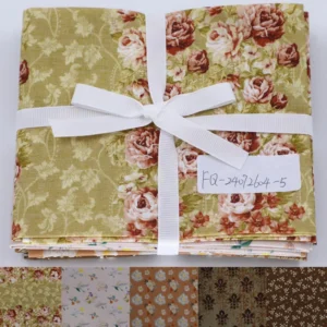 5 Pieces 100% Cotton Plant Prints Fat Quarter