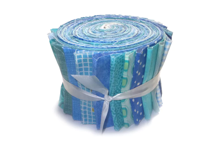 Aqua jelly roll fabric