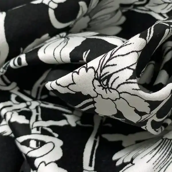 Black and White Patchwork Fabric