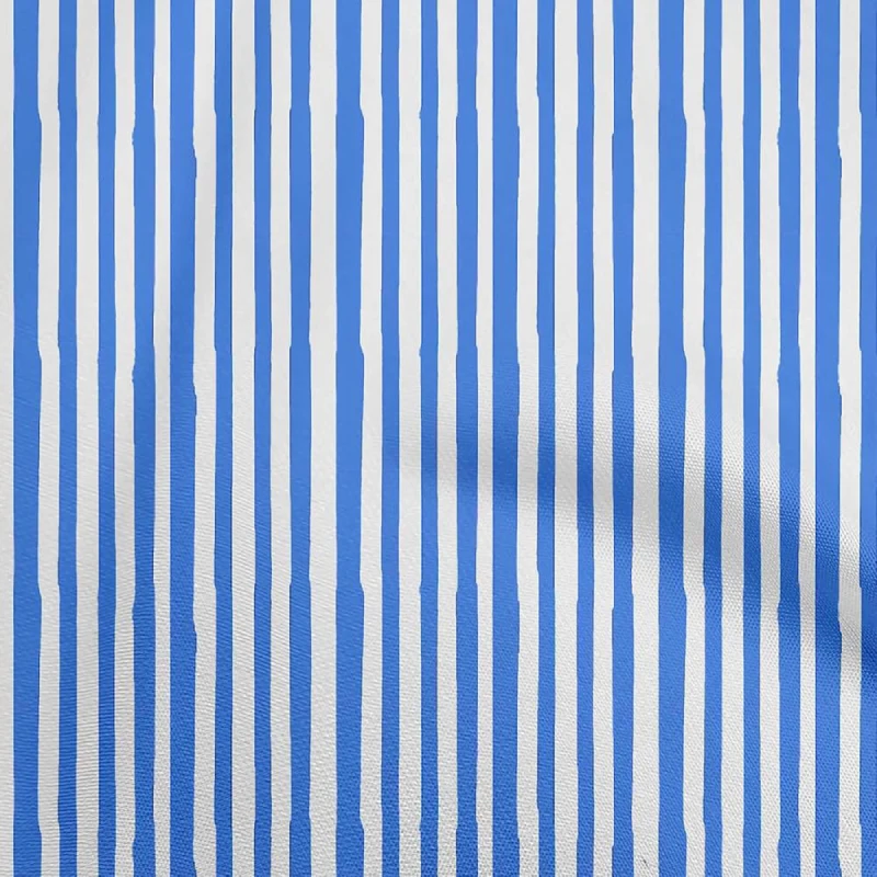 Blue striped quilting fabric