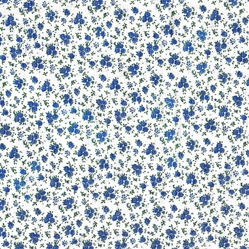 Cotton Country Calico Fabric Floral Blender Blue