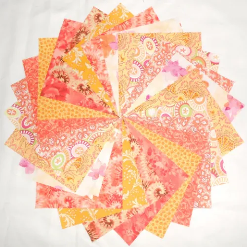 Cotton Orange Layer Cake Fabric