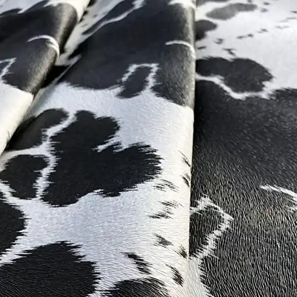 Cow print cotton fabric by the yard