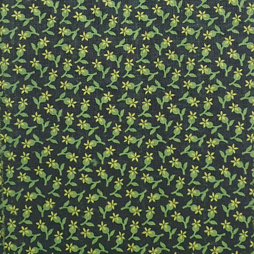 Dark Green Calico Fabric