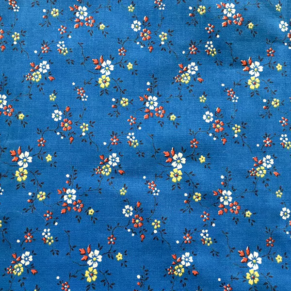 Floral Blue Calico Fabric