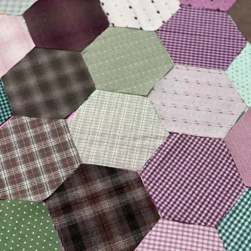 Geometric Pre Cut Fabric Hexagons for Patchwork