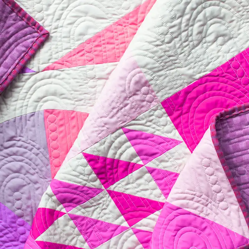 Geometric autumn patchwork fabric