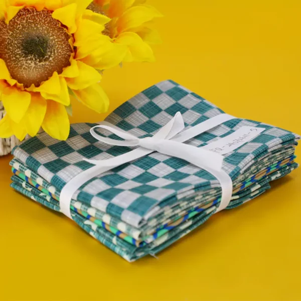 Green Fat Quarter With Checkered