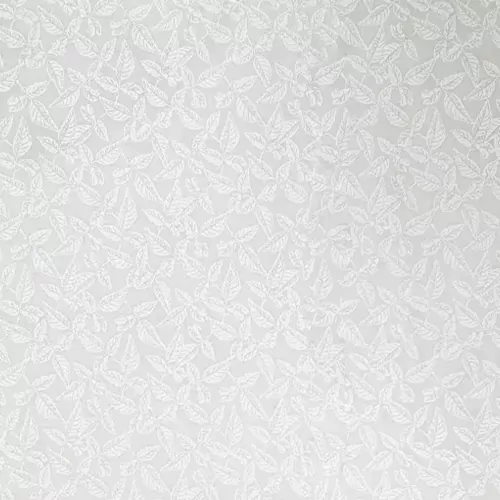 Leaf White calico fabric