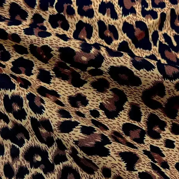 Leopard print cotton fabric by the yard