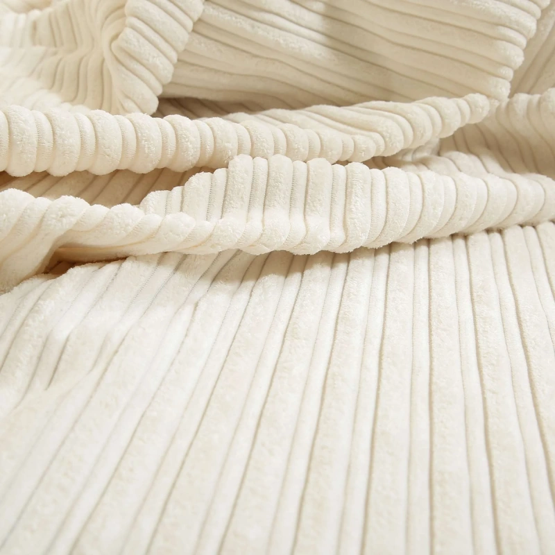 Matte cream corduroy fabric