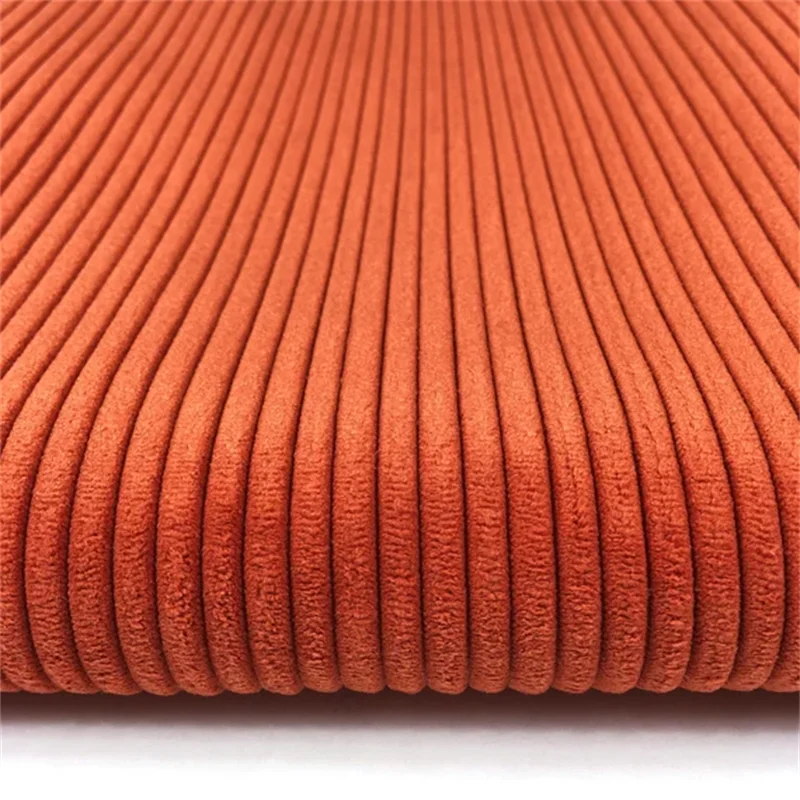 Matte rust corduroy fabric