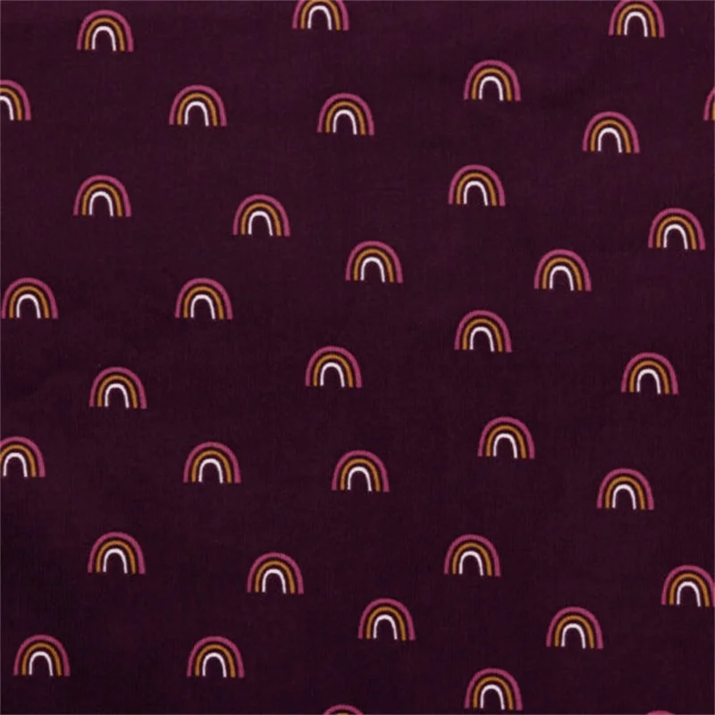 Narrow Wale Rainbow corduroy fabric