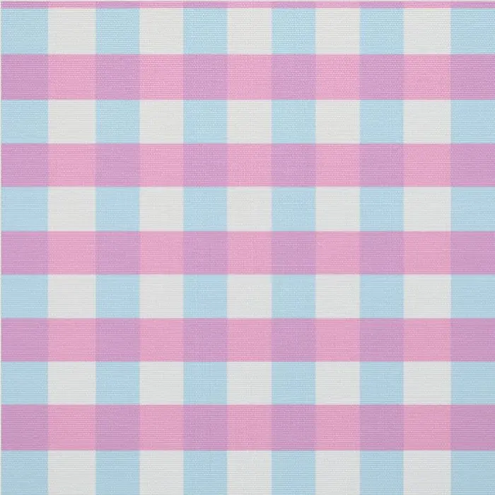 Pink and Blue Gingham Fabric