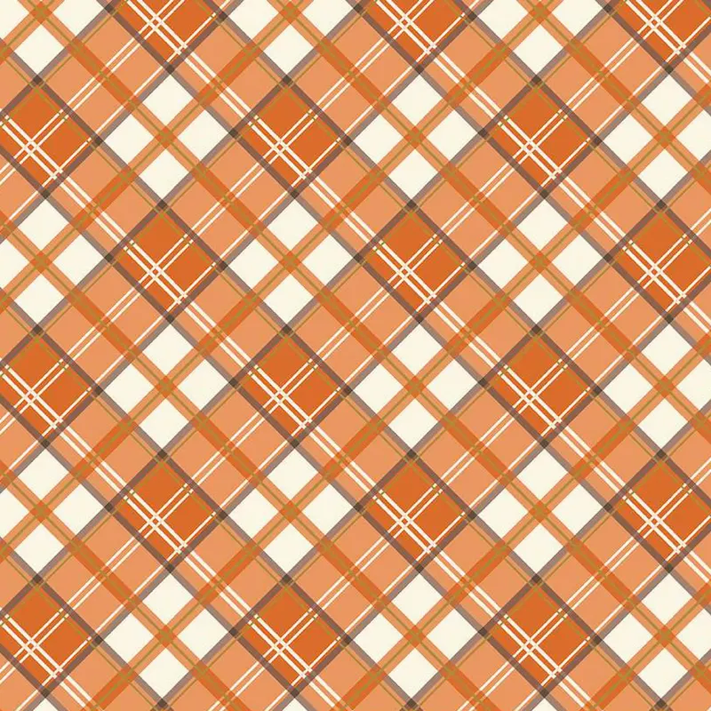 Plaid Orange Layer Cake Fabric