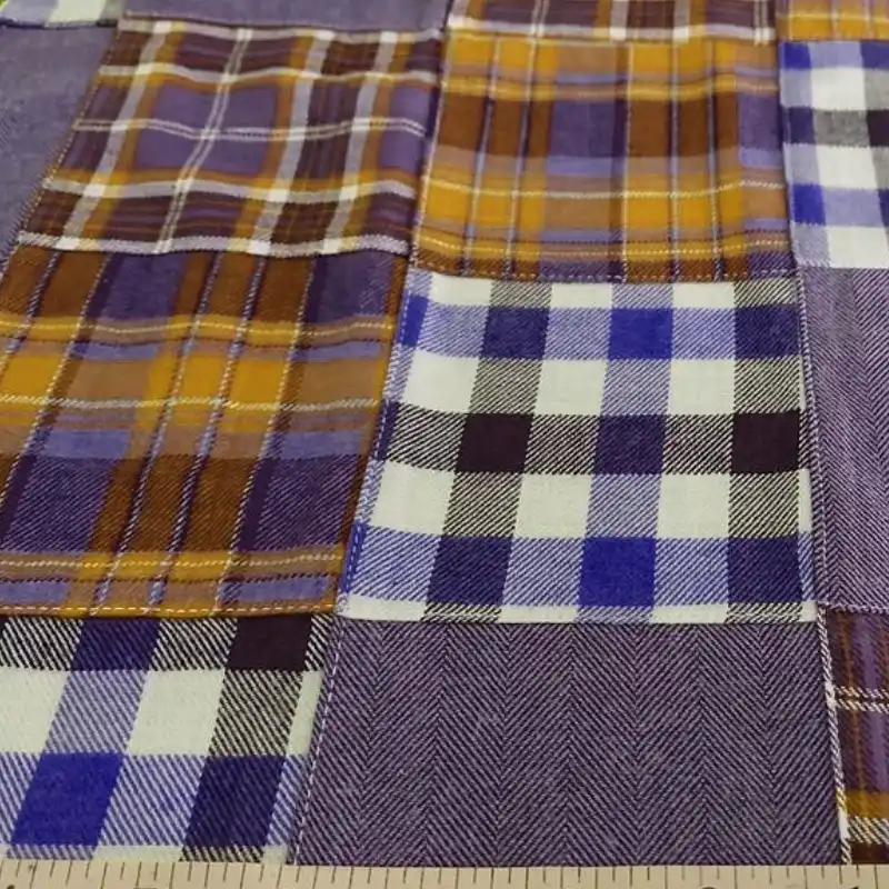 Plaid and Checkered vintage patchwork fabric