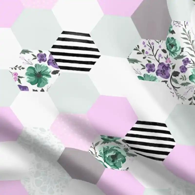 Polyester Pre Cut Fabric Hexagons for Patchwork