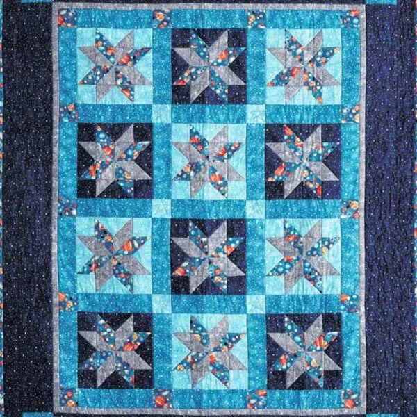 Quilting outer space quilt fabric