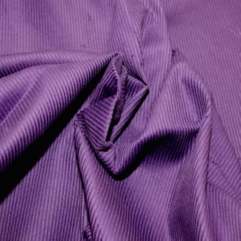Shiny purple corduroy fabric