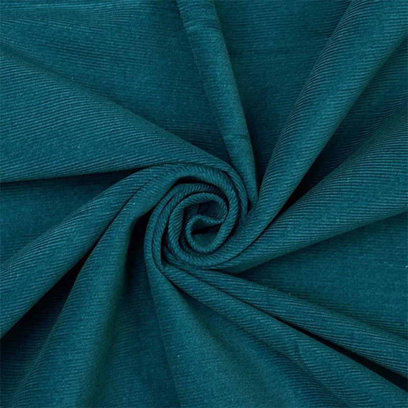 Solid teal corduroy fabric