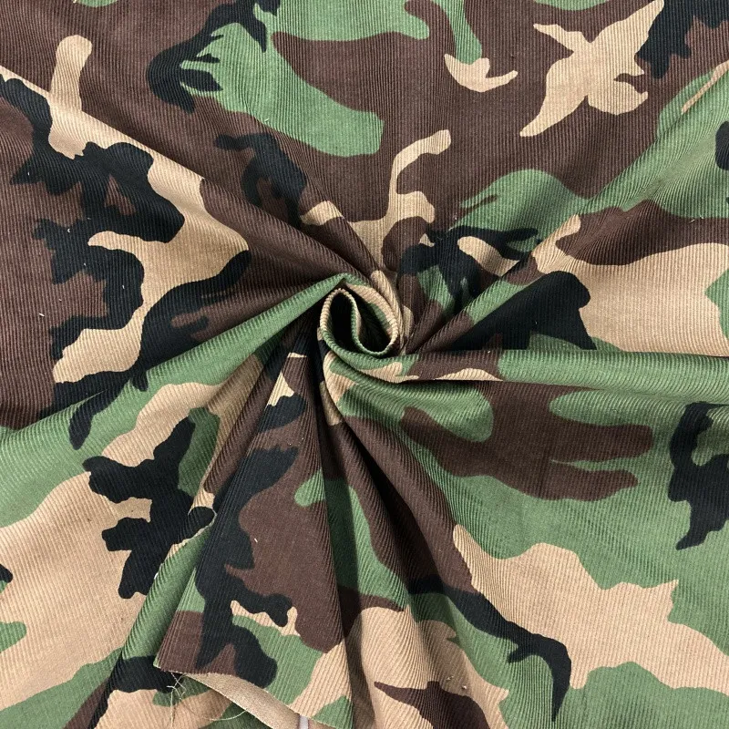 Thin Thickness camo corduroy fabric