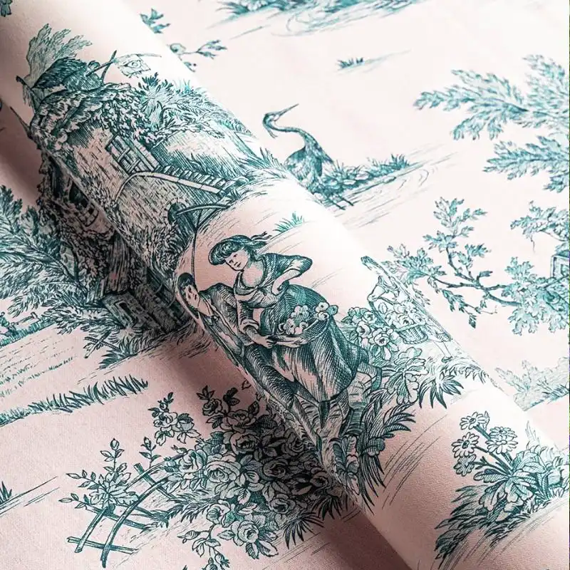 Toile Fabric vintage patchwork fabric