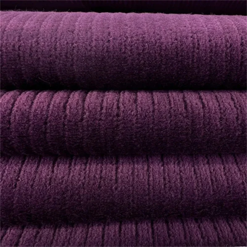 Wide Wale Plum corduroy fabric