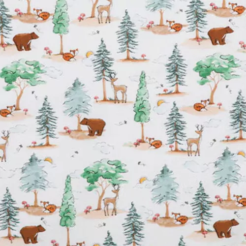 animal christmas calico fabric