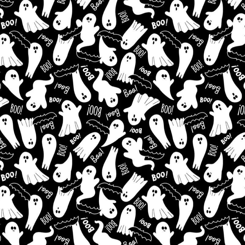 black halloween layer cake fabric