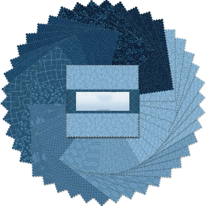 blue jean looking fabric layer cake
