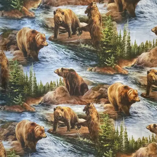 brown bear brown bear quilt fabric