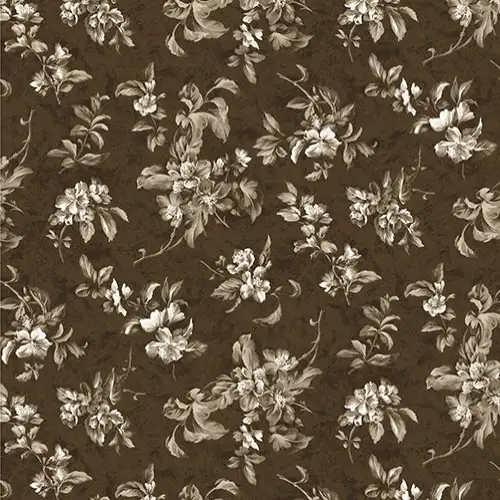 brown floral quilting fabric