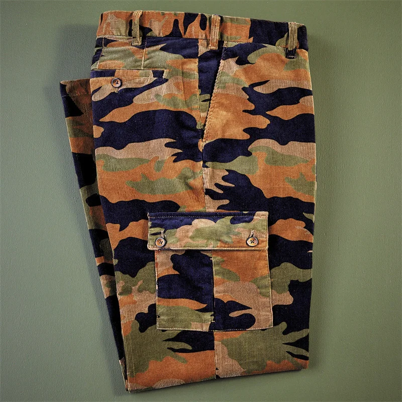 camo Ordinary clothes corduroy fabric