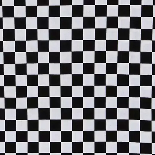 checkerboard Black and white Calico Fabric