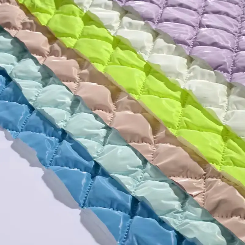 embossing ultrasonic quilted fabric