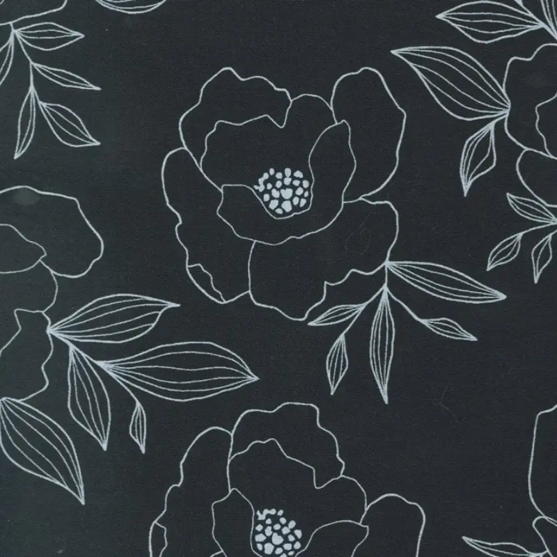 floral black layer cake fabric