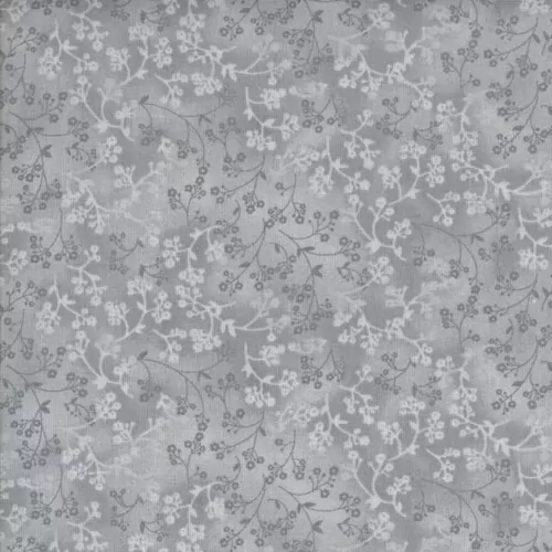 floral grey calico fabric